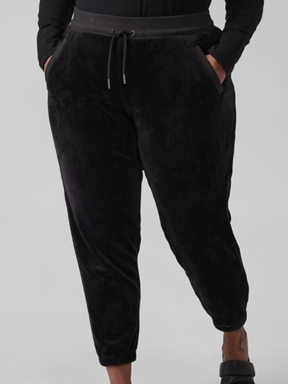 Athleta Women 1X Fleece Pockets Drawstring Double Karma Recover Cozy Jogger